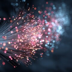 Soft Defocused Fiber Optic Lights for Minimalist Abstract Background