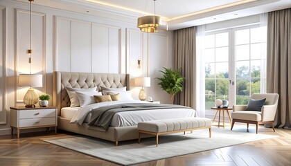 Luxurious bedroom interior (1)