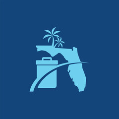 dumpster beach concept logo design vector template