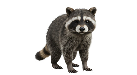 Fototapeta premium Detailed Portrait of a Curious Raccoon with Masklike Facial Markings