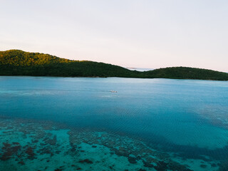 A Blue lake and green forest 