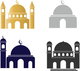 Editable Mosque Icon Set