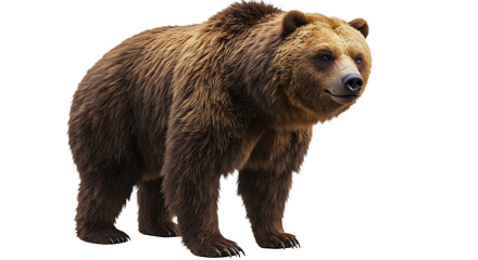 Majestic Grizzly Bear with Detailed Fur and Intricate Facial Features