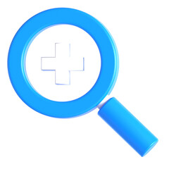 zoom in ui 3d icon illustration