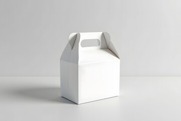 Blank White Cardboard Takeout Box Packaging Mockup Perfect for Food and Gift Presentation