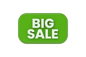 big sale green 3d realistic square isolated button
