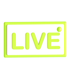 live streaming 3d icon illustration