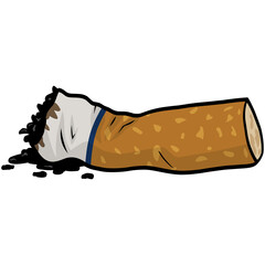 Cigarette Butt Filter Illustration