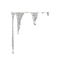 wet cement dripping isolated