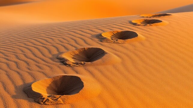 footprints in the sand dunes