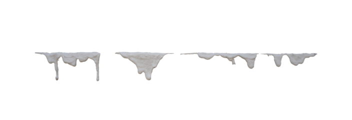 melted white cream isolated
