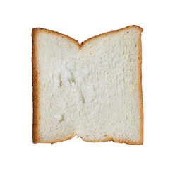 whole plain bread slices isolated