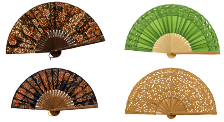 Collection of traditional fans