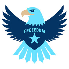 American eagle freedom symbol patriotic design