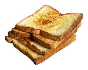 slices of toast bread on white