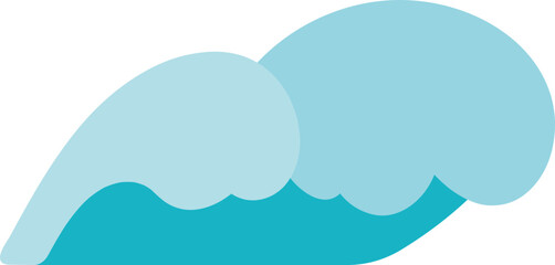 Blue Ocean Wave Illustration for Summer