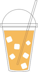 Refreshing Cold Drink Illustration for Summer