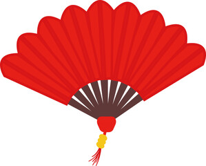 Folding Fan Icon for Hot Weather and Cultural Design