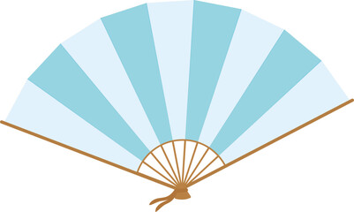 Folding Fan Icon for Hot Weather and Cultural Design