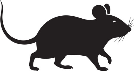 Rodent Silhouette Graphic in Clean Vector Style