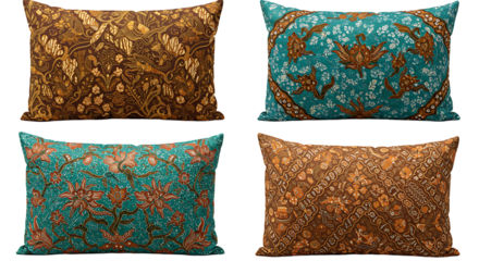 Batik patterned pillows set