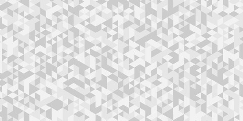 Vector geometric seamless white, gray cube square low polygon texture wallpaper. abstract surface creative diamond pattern corporate. white and gray polygon Mosaic triangle overlap texture background.