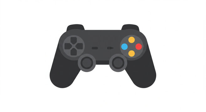 Colorful icon of a game controller

