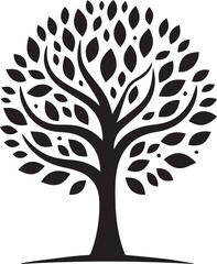 tree silhouette vector, tree logo vector illustration ,tree silhouette vector icon design
