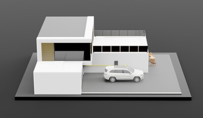 House model, small model house, model house, two story, 3D illustration