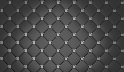 Rounded Square Texture, Simple Abstract Background, Geometric, 3D Illustration
