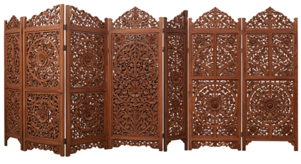 Hand carved room divider decor
