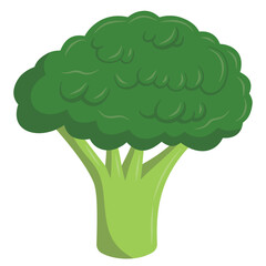 Broccoli Flat Illustration