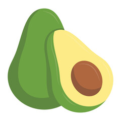 Avocado Flat Illustration