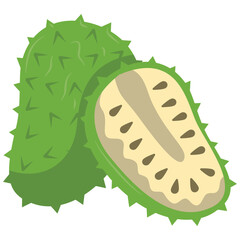 Soursop Flat Illustration