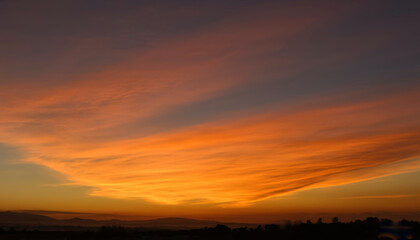 Fototapeta premium beautiful orange sky background