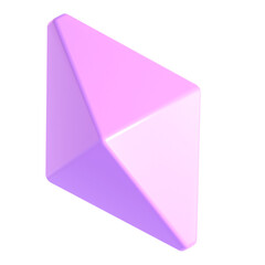 Abstract Element Purple Green 3d icon illustration