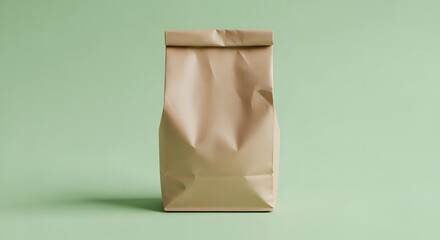 Crinkled Brown Paper Bag Mockup  Perfect for Branding and Packaging Design