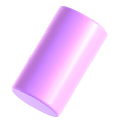 Abstract Element Purple Green 3d icon illustration
