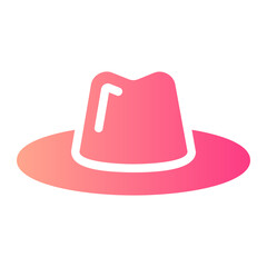 wide hat Gradient icon