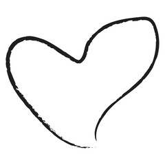 Obraz premium love hand drawn Hearts icon in hand drawn style. Handmade painted heart on isolated background. Love doodle sign business concept. vector illustration