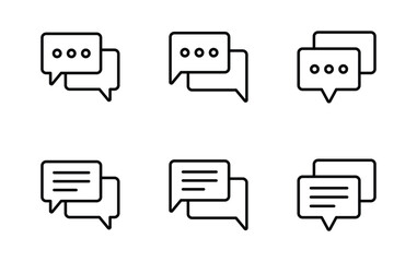 Speech bubble icon. chat symbol vector	
