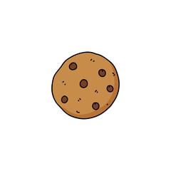 Fototapeta premium realistic chocolate chip cookie on vector illustration
