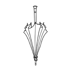 closed umbrella vector illustration