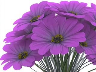 Close-up of a bunch of vibrant purple flowers