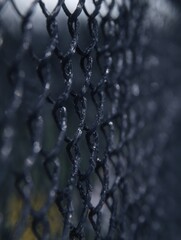 Close-up of a chain-link fence