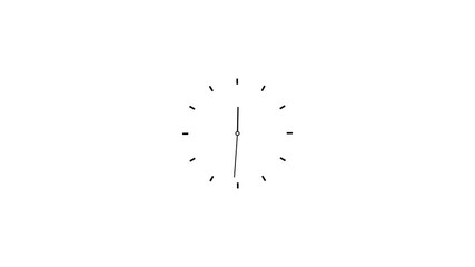 Abstract clock icon animation. Digital and analog clock 24 hours isolated on white background. and creating a stunning video.4k video - Powered by Adobe
