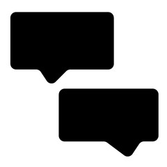 Two Black Speech Bubbles