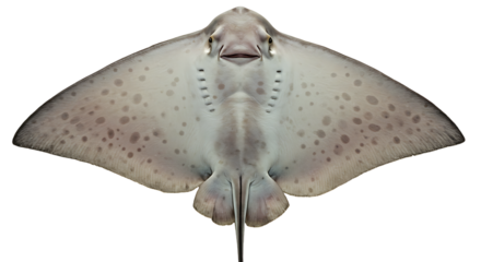 Spotted Stingray Dorsal View Closeup Ocean Wildlife