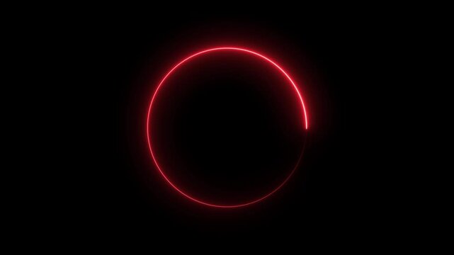 Neon blue circle frame loading icon background animation in retro style and creating a stunning 4k video.	
