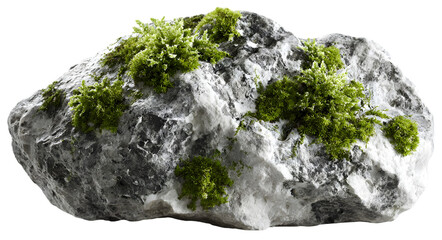 Natural Rock Base with Greenery png